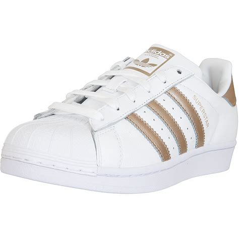 sniker weiß mit gold von adidas|adidas sneaker weiß leder.